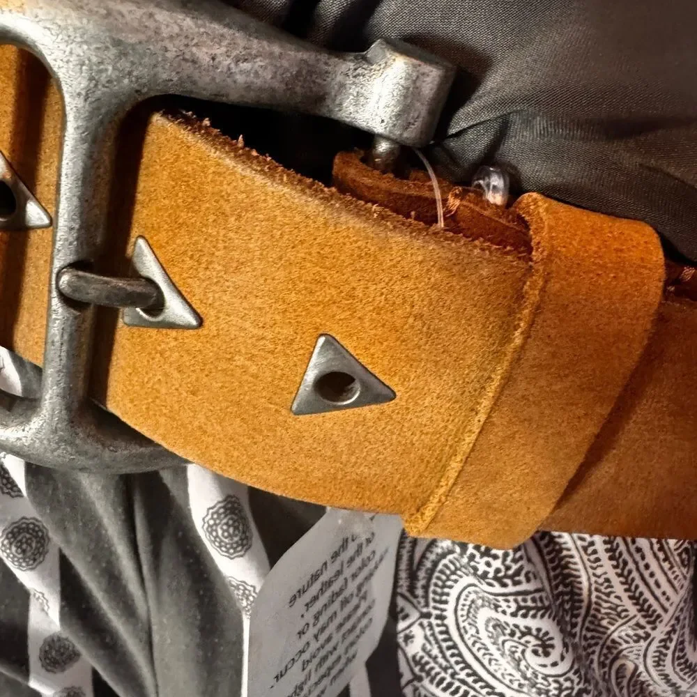 We The Free Tan Belt with Silver Accents